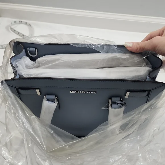 Michael Kors Dillon Satchel In Pale Blue - Picture 3 of 5